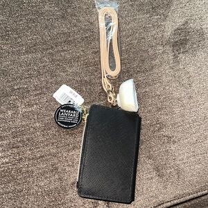Bath & Body Works Black and Tan Card Holder with Lanyard